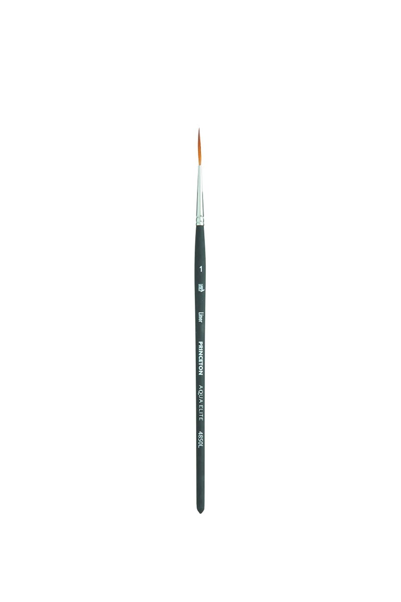 Princeton Aqua Elite Liner Brush, Synthetic, Short Handle, Size 1, 1 Count - Image 1